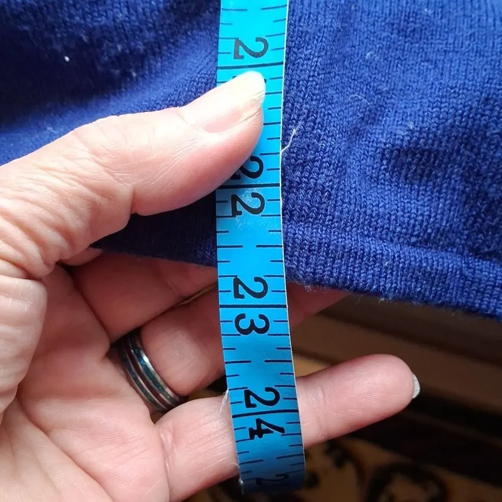 East 5th large women's mock turtleneck blue/purple sweater (Rox232)